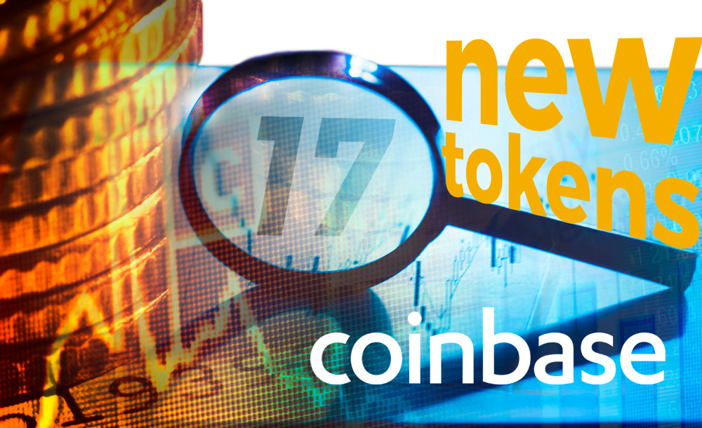 Coinbase está considerando 17 novos tokens para listagem em sua plataforma