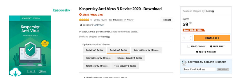 Black Friday 2019 with payment in cryptocurrency: Kaspersky, Ledger, VPN