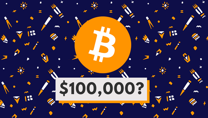 Taxa de câmbio do Bitcoin chegará a US $ 100.000 até o final de 2021
