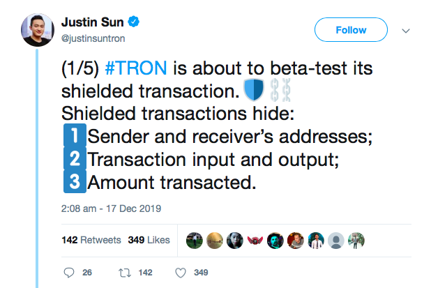 TRON announces private currency issue