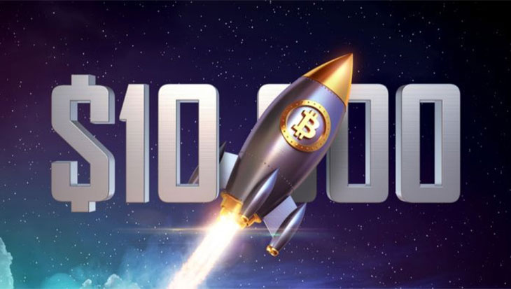 The Bitcoin exchange rate overcame the level of $ 10,000 by setting a maximum of 2020