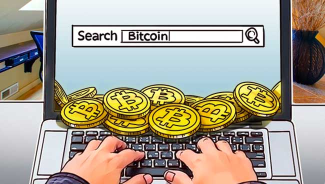 The growing interest in bitcoin in the search engines Google and Baidu