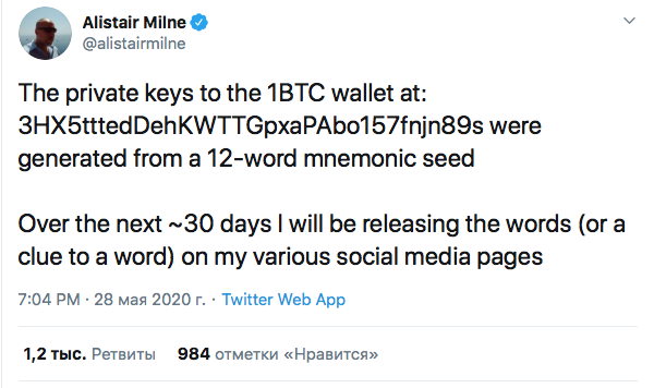 Hacker cracked a wallet with 8 words of 12 from 12