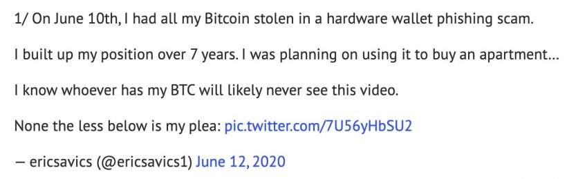 The user lost $ 120 thousand in bitcoins: part of the amount was reimbursed by the community