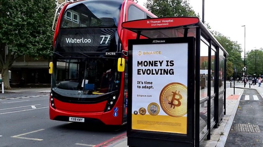 Binance advertises Bitcoin on the streets of London