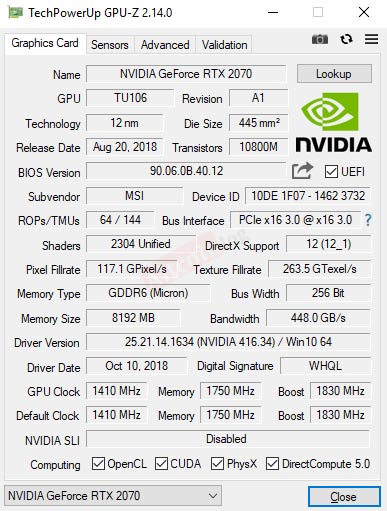 Geforce RTX 2070 SUPER GPU-Mining: Einstellungen und Übertaktung