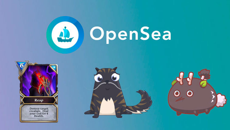 OpenSea NFT token trading platform for art objects