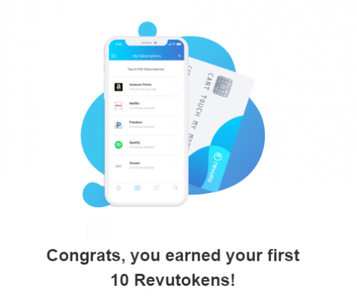 10 REVU tokens from Revuto.com app