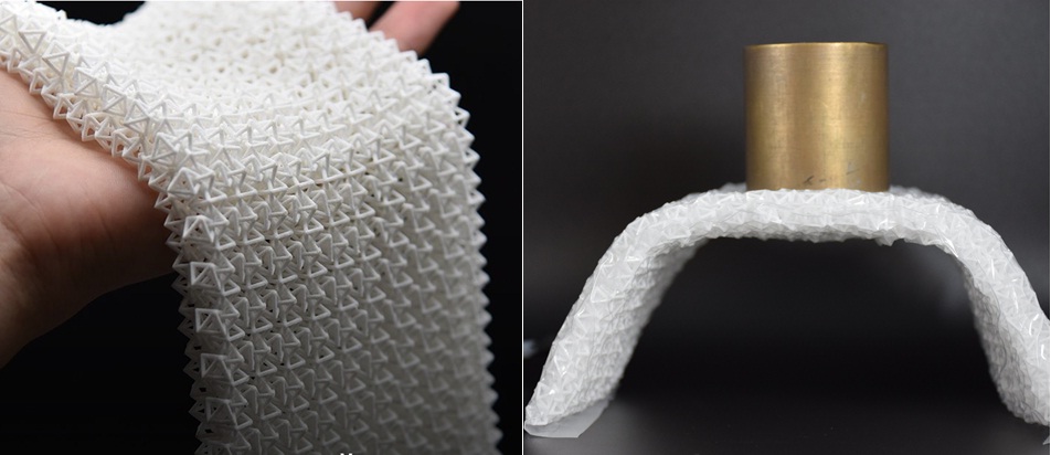Engineers have created a chain mail material that becomes 25 times stiffer when compressed