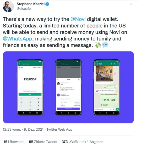 Meta apresenta pagamentos em criptomoeda via WhatsApp