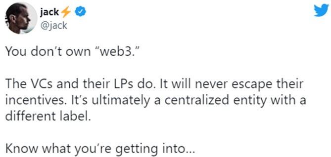 Jack Dorsey Criticizes Current Web 3.0 Trends