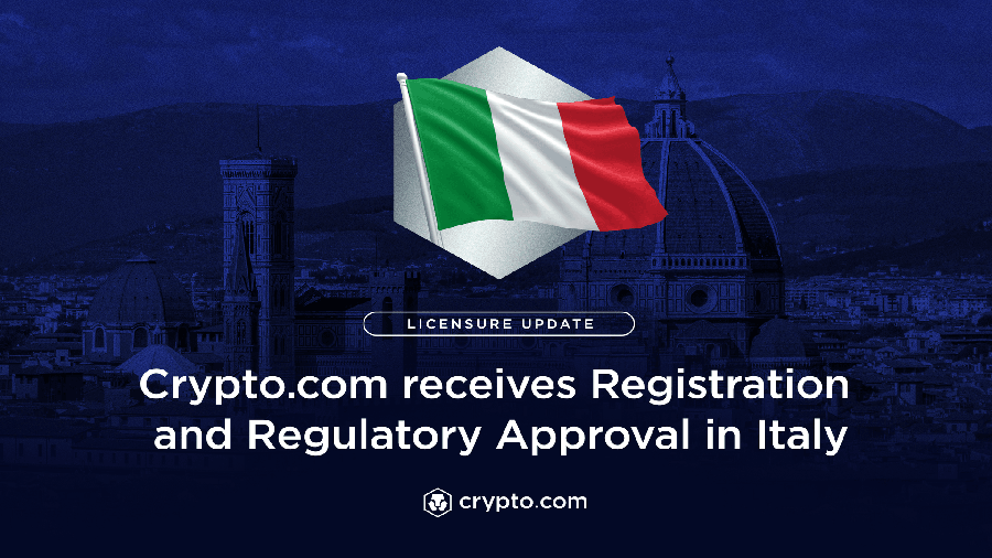Crypto.com foi licenciada como provedora de serviços de ativos virtuais na Itália