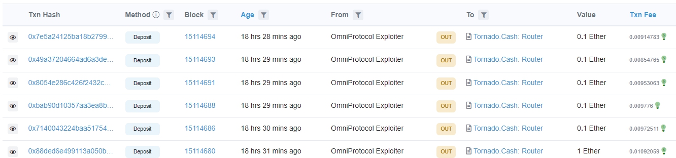 Hacker withdrew about $1.5 million from the Omni protocol